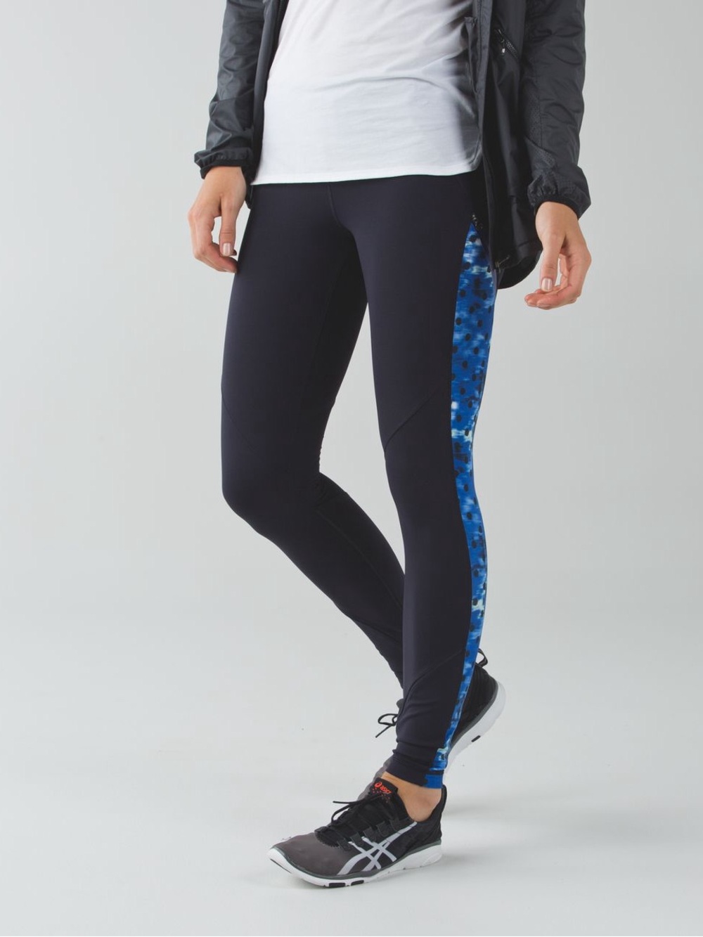 Lululemon | Rain-On Train-On Tight Naval Blue Windy Blooms Saphire Blue 6